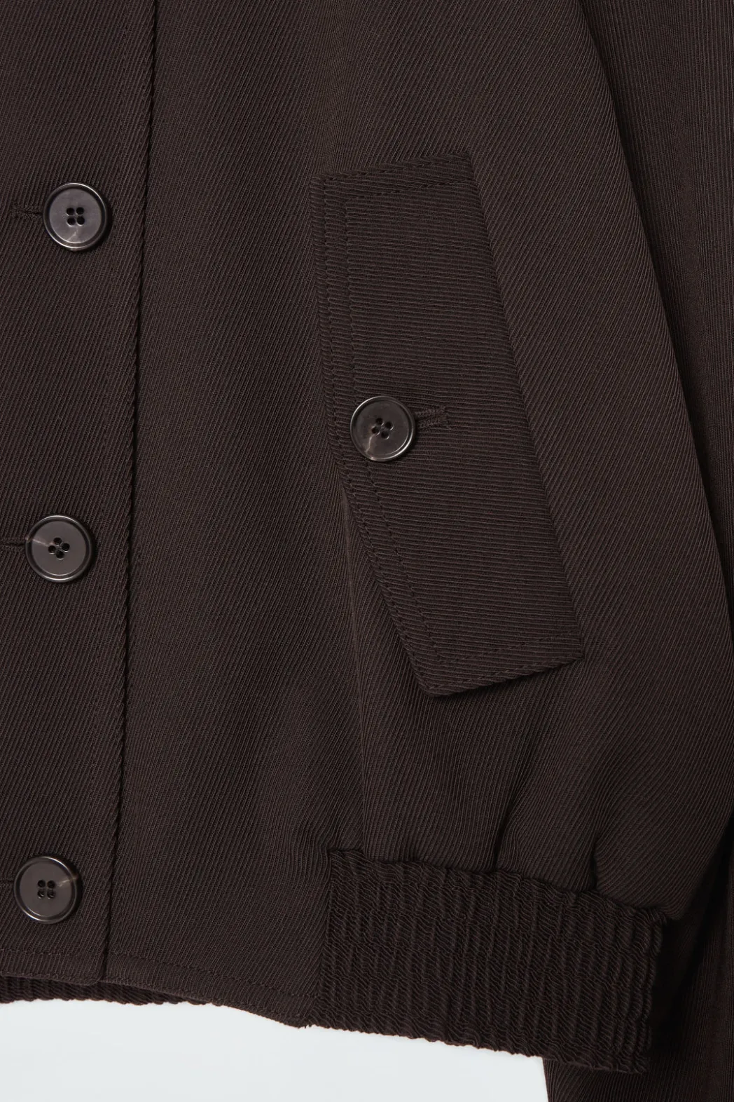 Best COS OVERSIZED FUNNEL-NECK WOOL-BLEND JACKET DARK BROWN