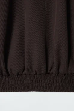 Best COS OVERSIZED FUNNEL-NECK WOOL-BLEND JACKET DARK BROWN