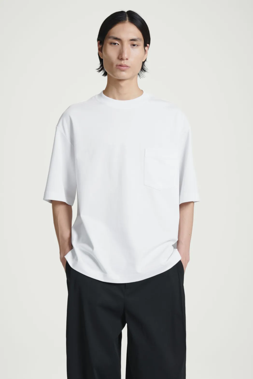 Hot COS OVERSIZED HEAVYWEIGHT COTTON T-SHIRT WHITE