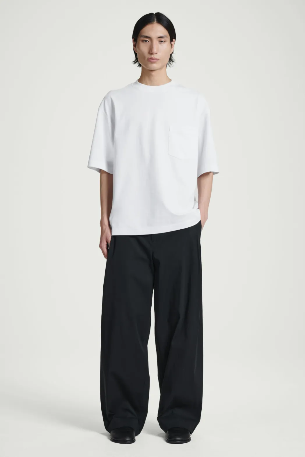 Hot COS OVERSIZED HEAVYWEIGHT COTTON T-SHIRT WHITE