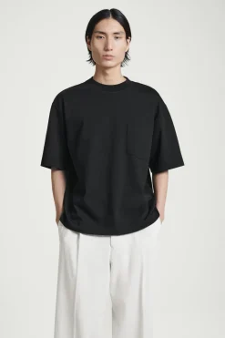 New COS OVERSIZED HEAVYWEIGHT COTTON T-SHIRT BLACK
