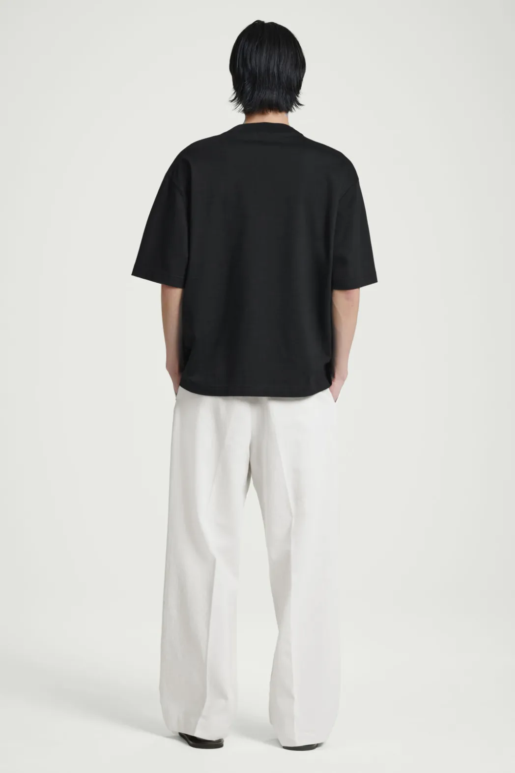 New COS OVERSIZED HEAVYWEIGHT COTTON T-SHIRT BLACK