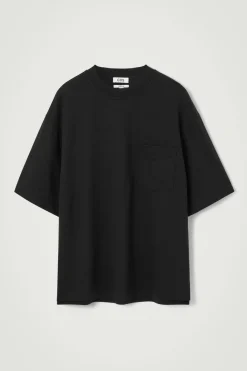 New COS OVERSIZED HEAVYWEIGHT COTTON T-SHIRT BLACK