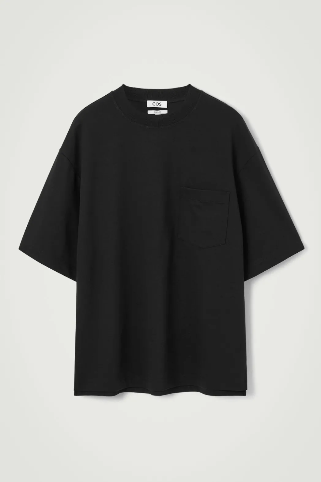 New COS OVERSIZED HEAVYWEIGHT COTTON T-SHIRT BLACK