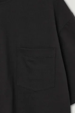 New COS OVERSIZED HEAVYWEIGHT COTTON T-SHIRT BLACK