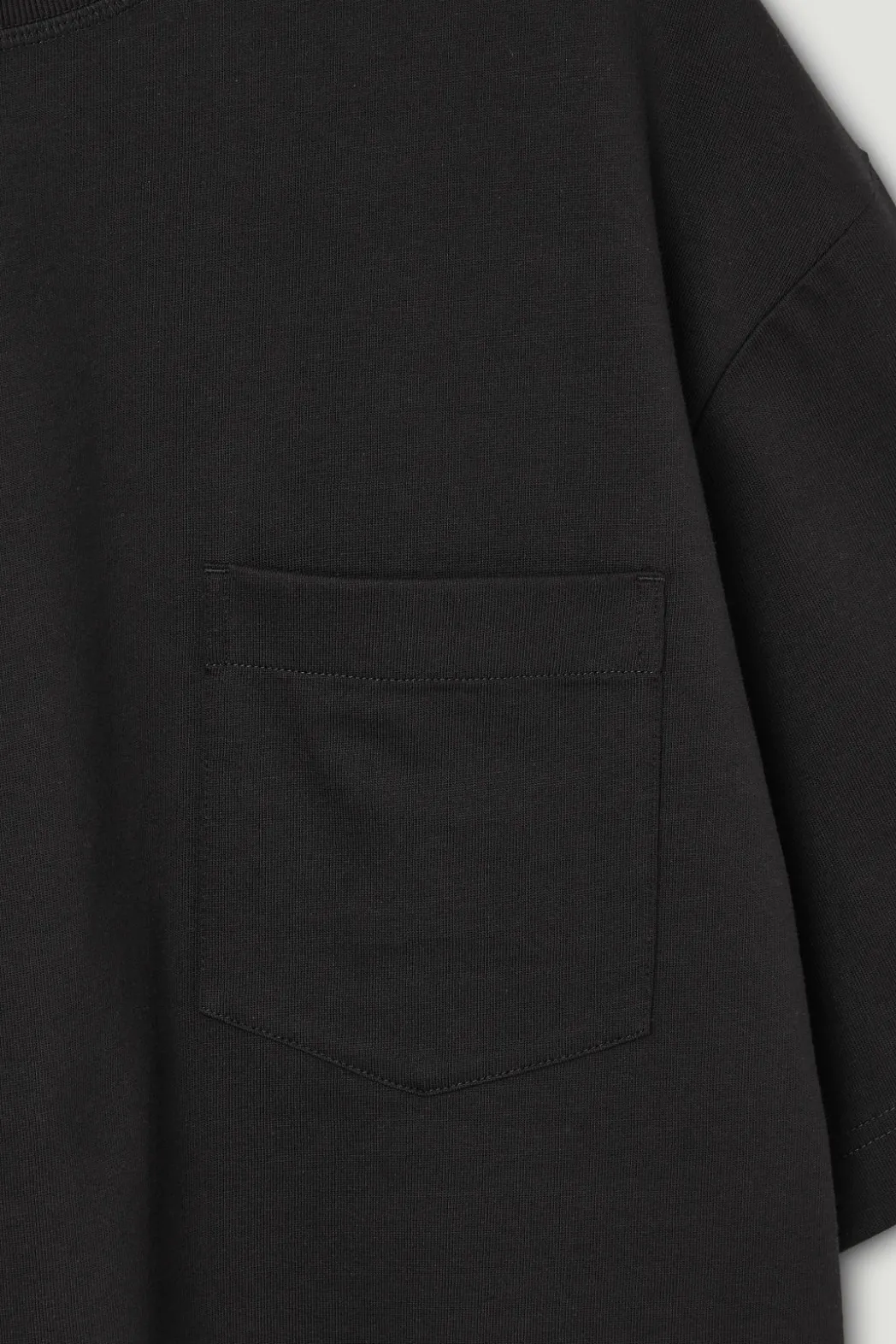 New COS OVERSIZED HEAVYWEIGHT COTTON T-SHIRT BLACK