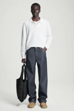 Sale COS OVERSIZED JACQUARD TOTE BLACK