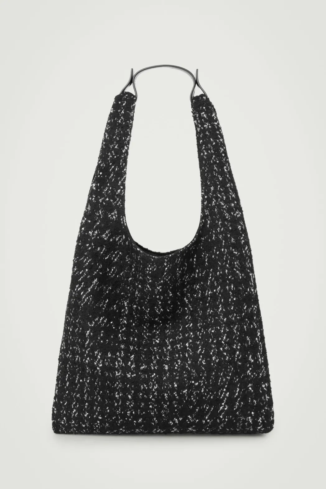Sale COS OVERSIZED JACQUARD TOTE BLACK