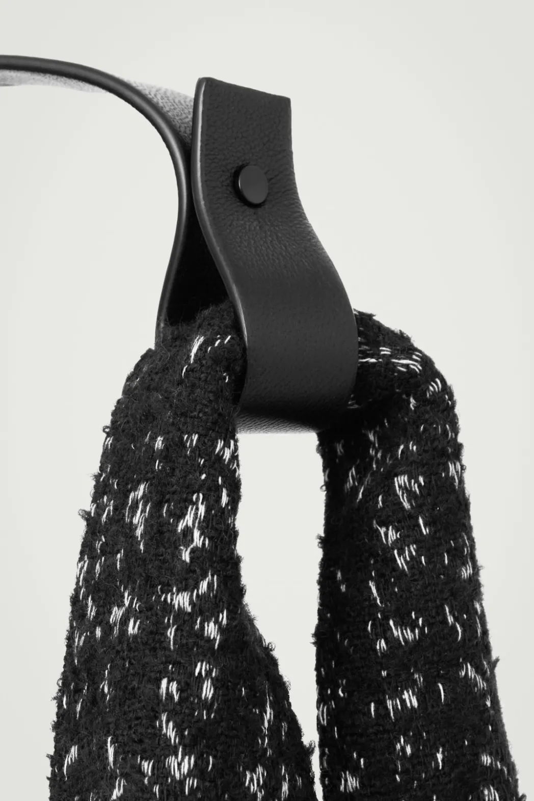 Sale COS OVERSIZED JACQUARD TOTE BLACK