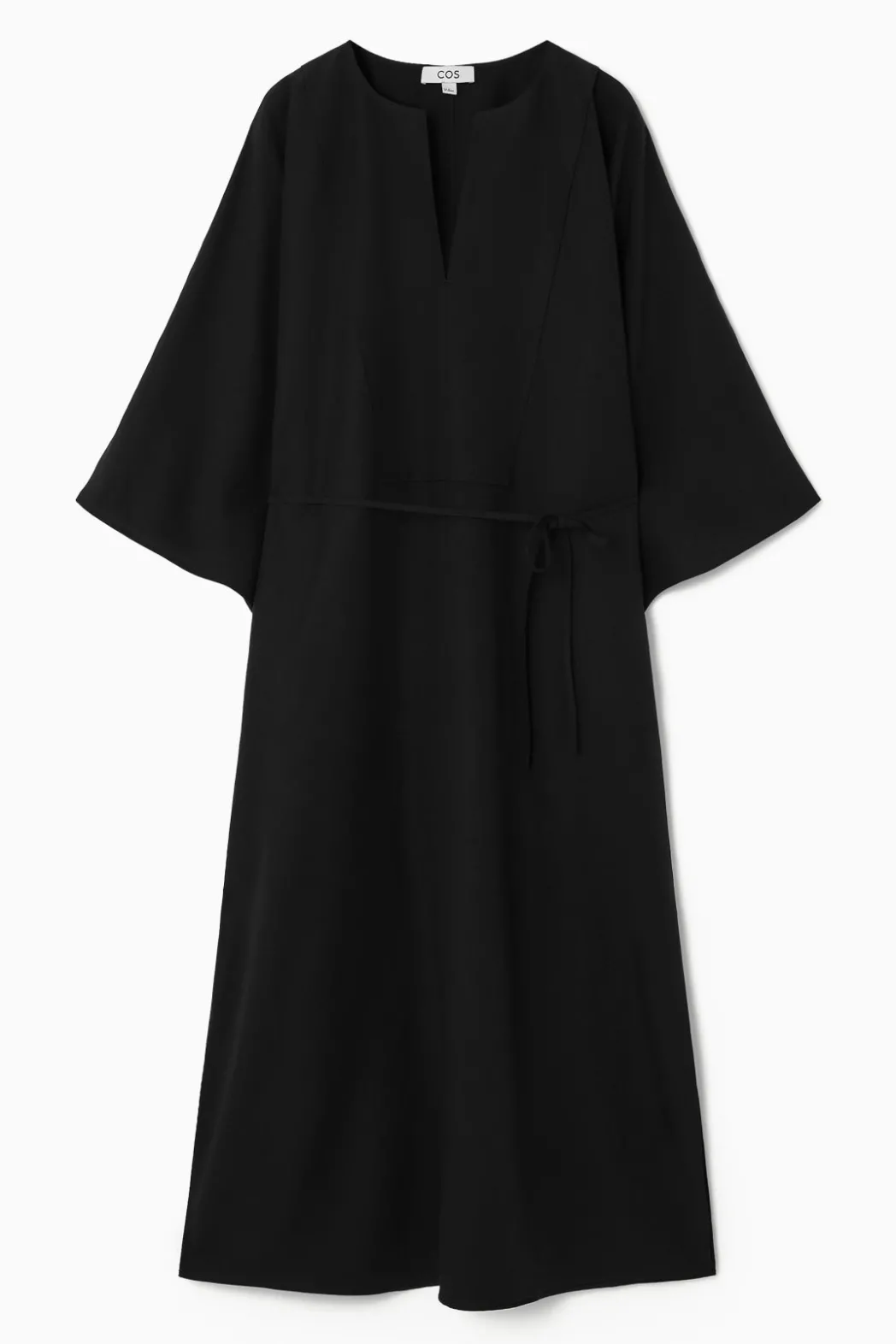 Online COS OVERSIZED KAFTAN MIDI DRESS BLACK