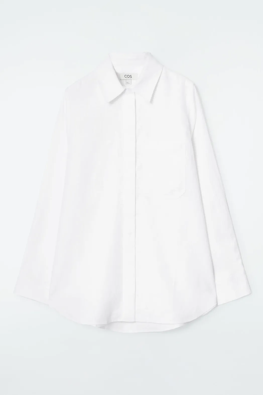 Sale COS OVERSIZED LINEN SHIRT WHITE