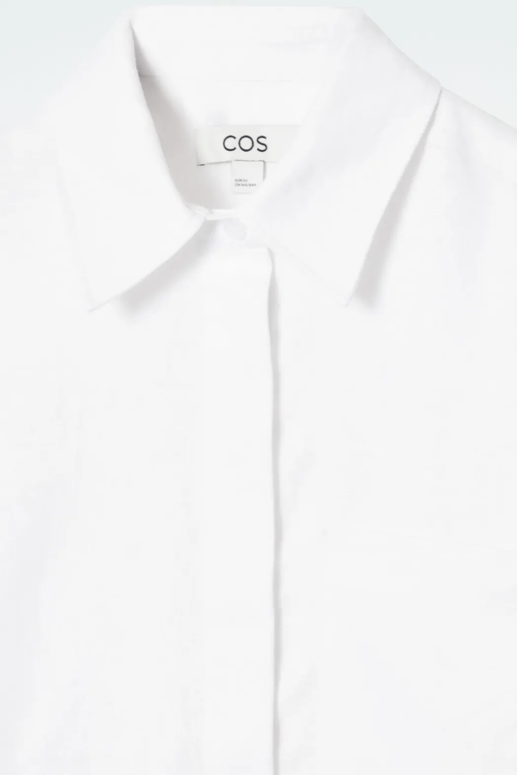 Sale COS OVERSIZED LINEN SHIRT WHITE