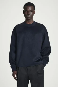 COS OVERSIZED MERINO-WOOL JERSEY SWEATER NAVY