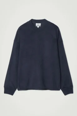 COS OVERSIZED MERINO-WOOL JERSEY SWEATER NAVY