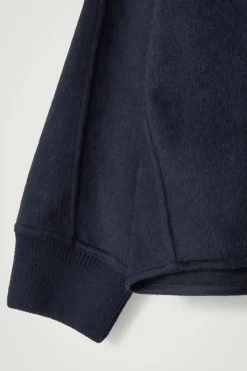 COS OVERSIZED MERINO-WOOL JERSEY SWEATER NAVY