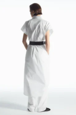 Best COS OVERSIZED MIDI SHIRT DRESS WHITE