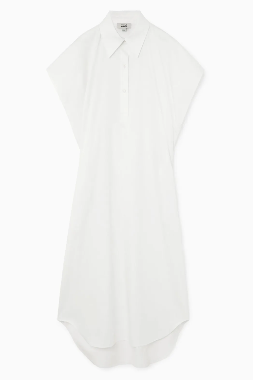 Best COS OVERSIZED MIDI SHIRT DRESS WHITE