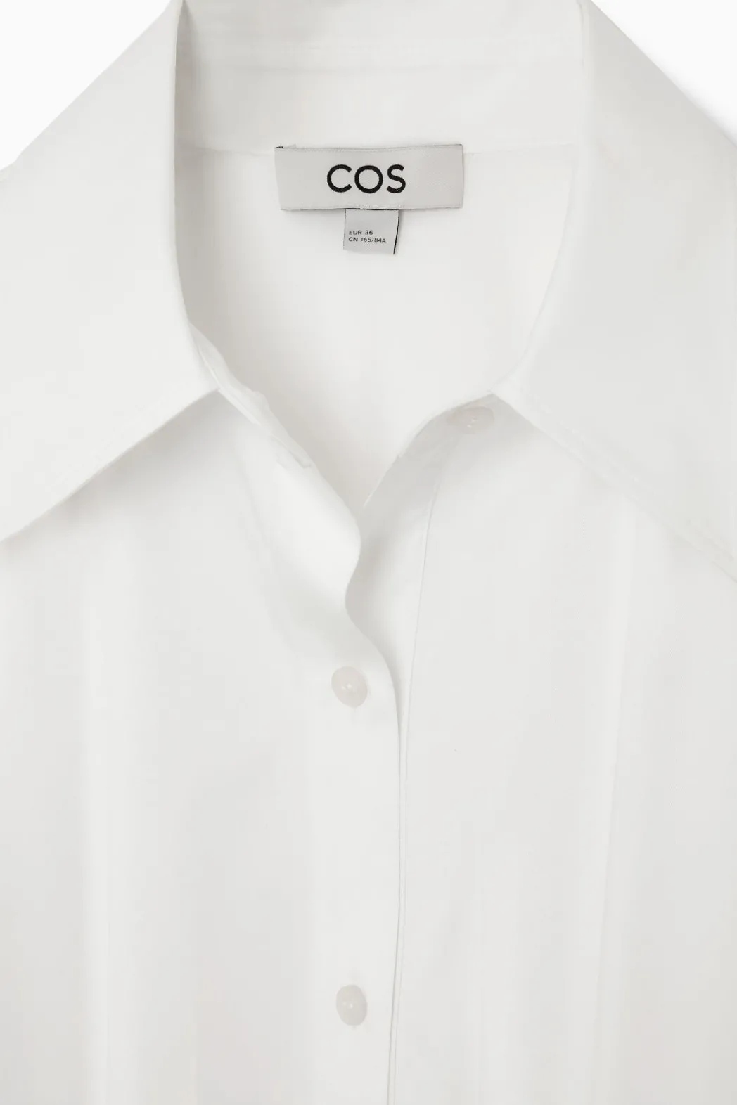 Best COS OVERSIZED MIDI SHIRT DRESS WHITE