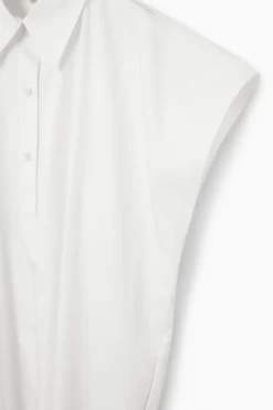 Best COS OVERSIZED MIDI SHIRT DRESS WHITE