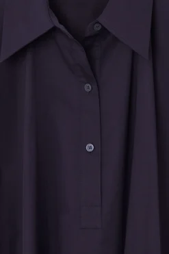 New COS OVERSIZED MIDI SHIRT DRESS NAVY