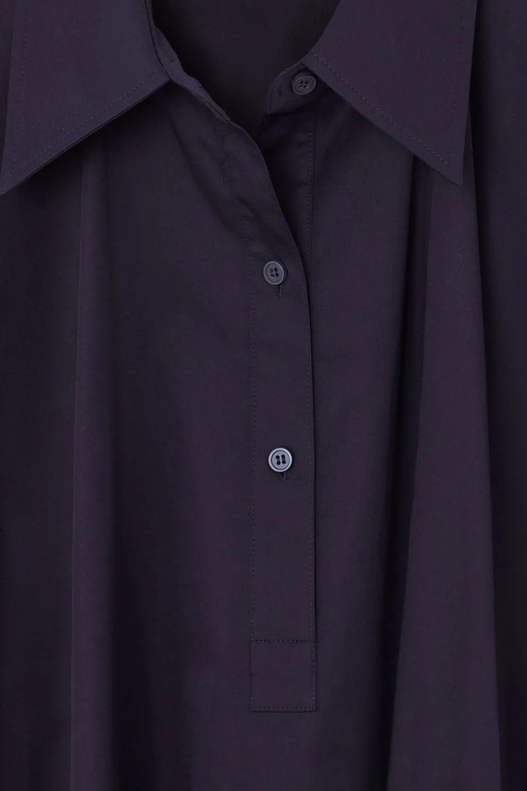 New COS OVERSIZED MIDI SHIRT DRESS NAVY