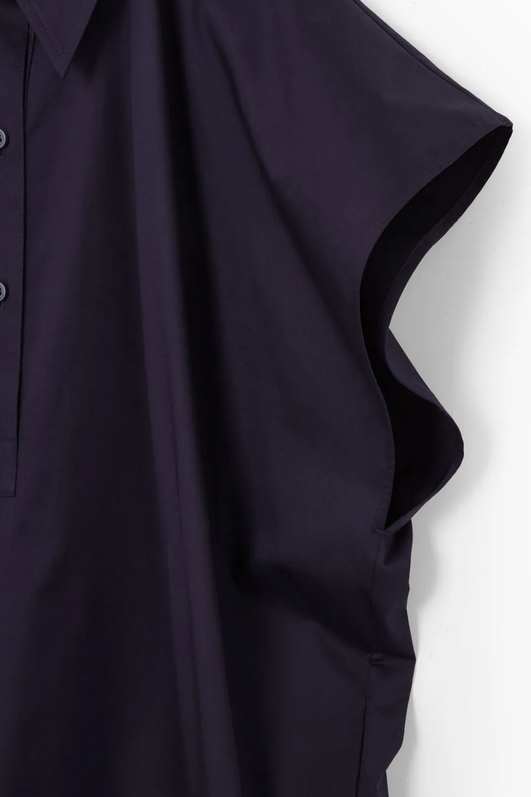 New COS OVERSIZED MIDI SHIRT DRESS NAVY