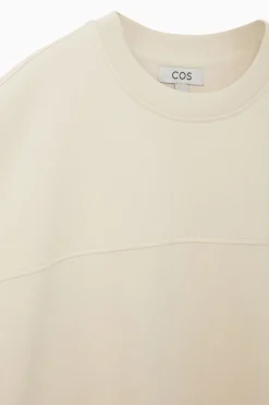 Clearance COS OVERSIZED MID-WEIGHT T-SHIRT ECRU