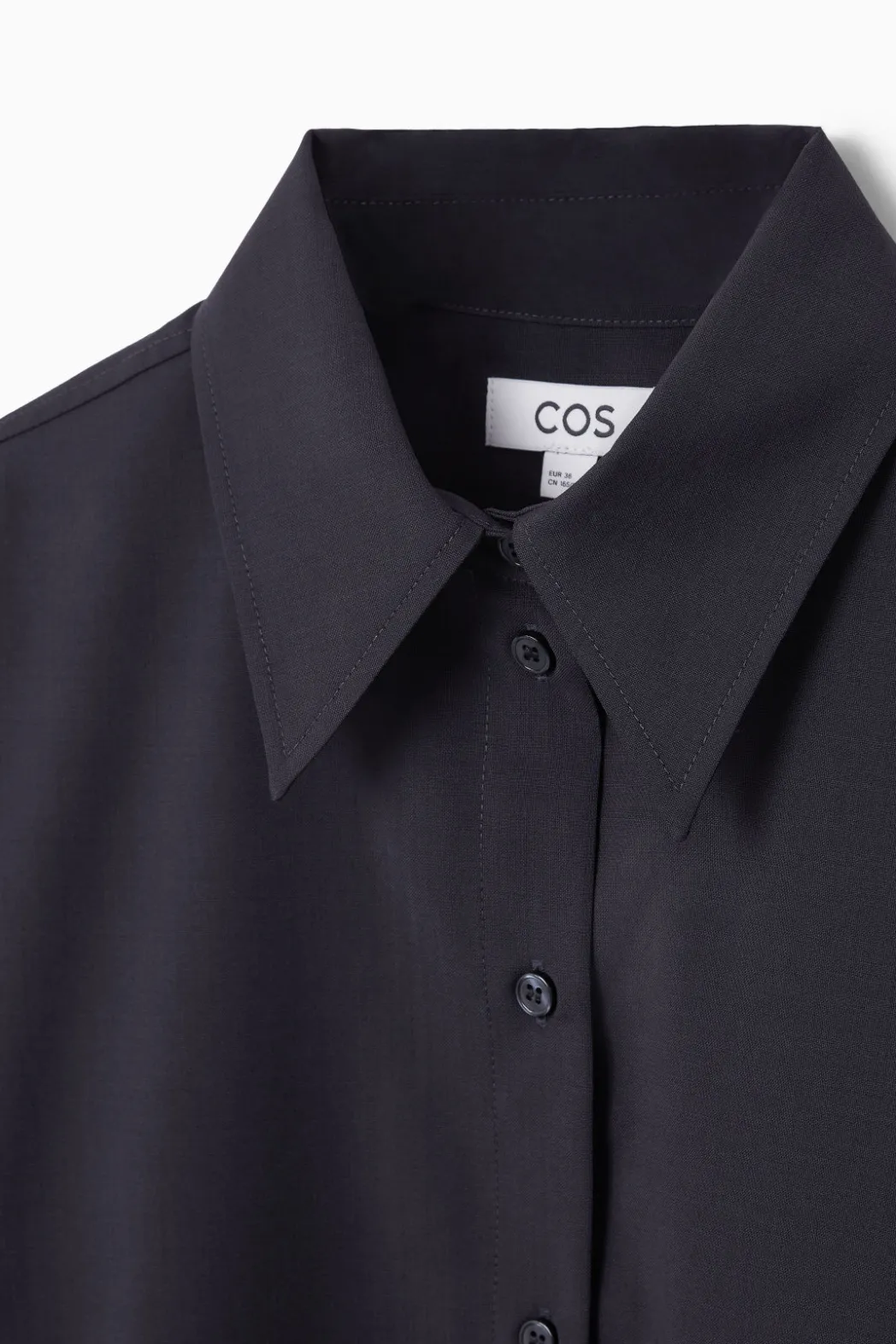 Best COS OVERSIZED PAINTED WOOL SHIRT NAVY / BRIGHT BLUE