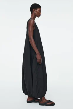 Online COS OVERSIZED PARACHUTE MAXI DRESS BLACK