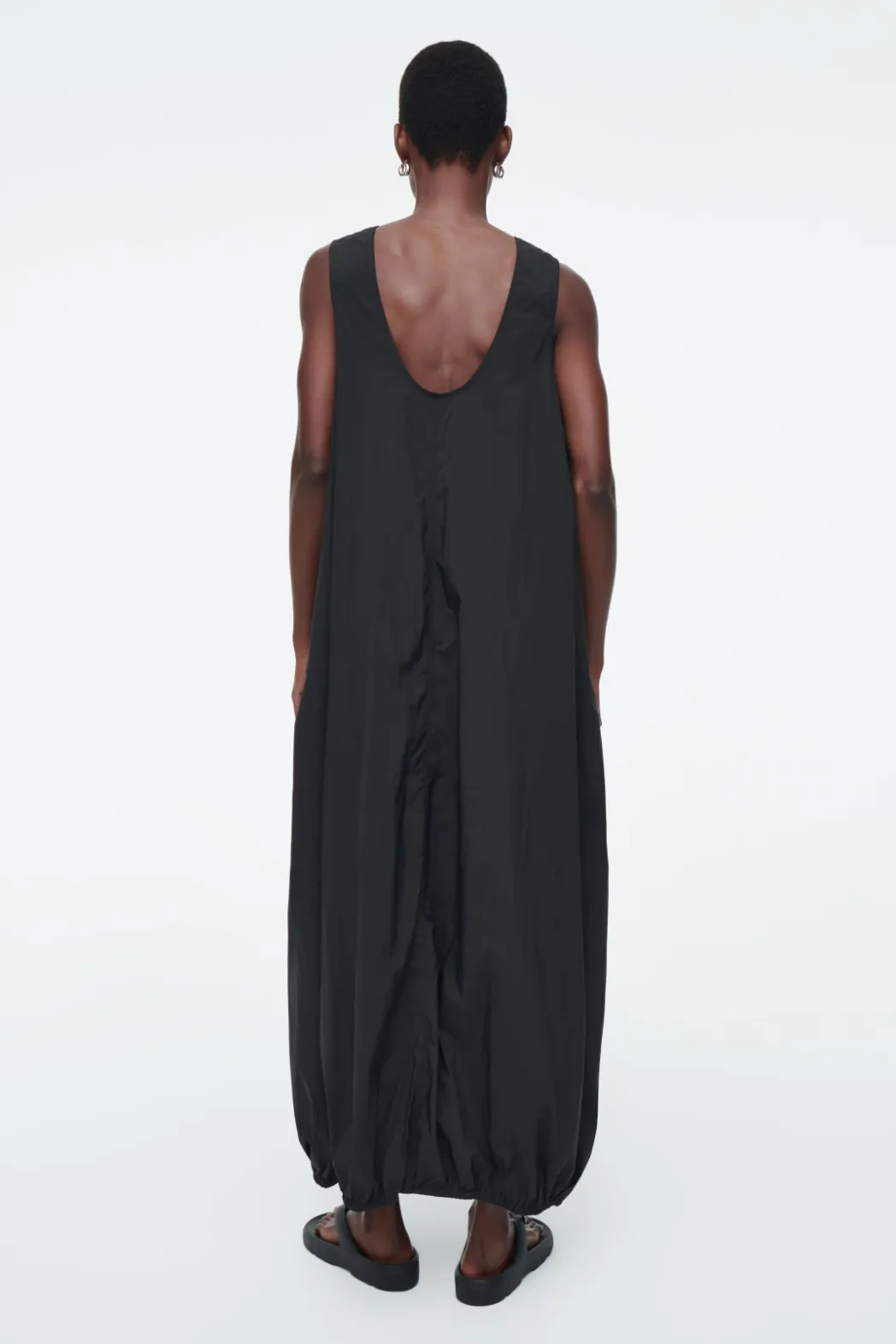 Online COS OVERSIZED PARACHUTE MAXI DRESS BLACK