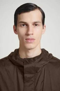 Online COS OVERSIZED PARACHUTE NYLON UTILITY JACKET BROWN