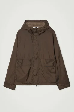 Online COS OVERSIZED PARACHUTE NYLON UTILITY JACKET BROWN