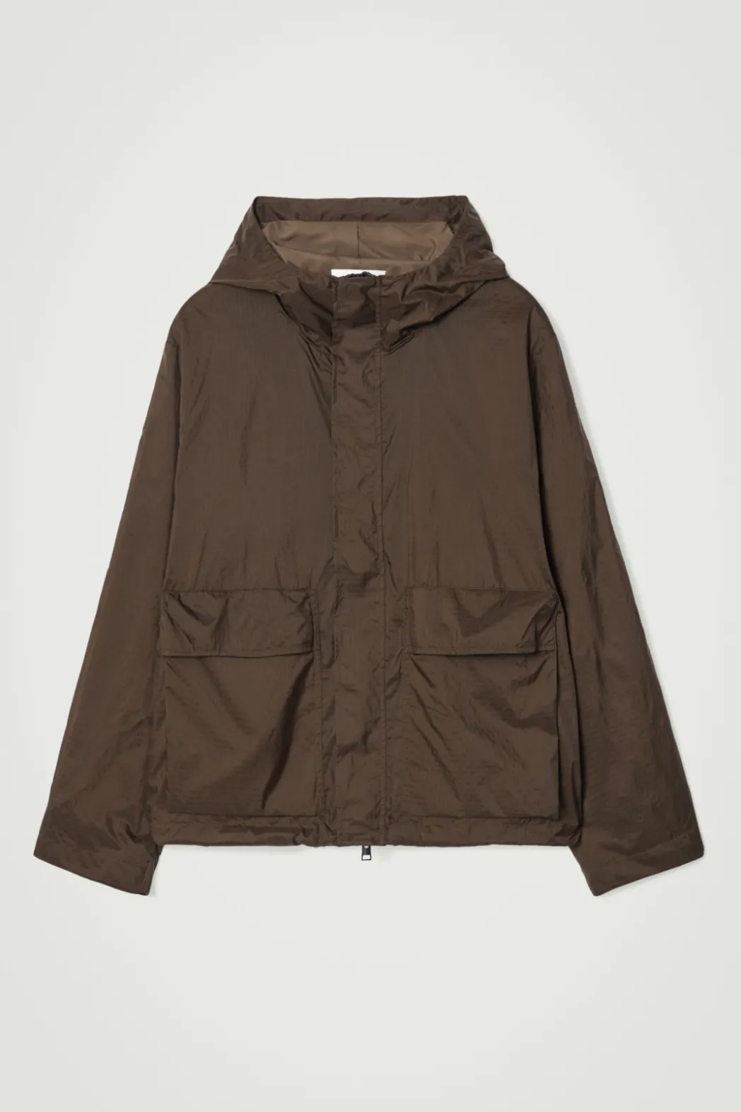 Online COS OVERSIZED PARACHUTE NYLON UTILITY JACKET BROWN