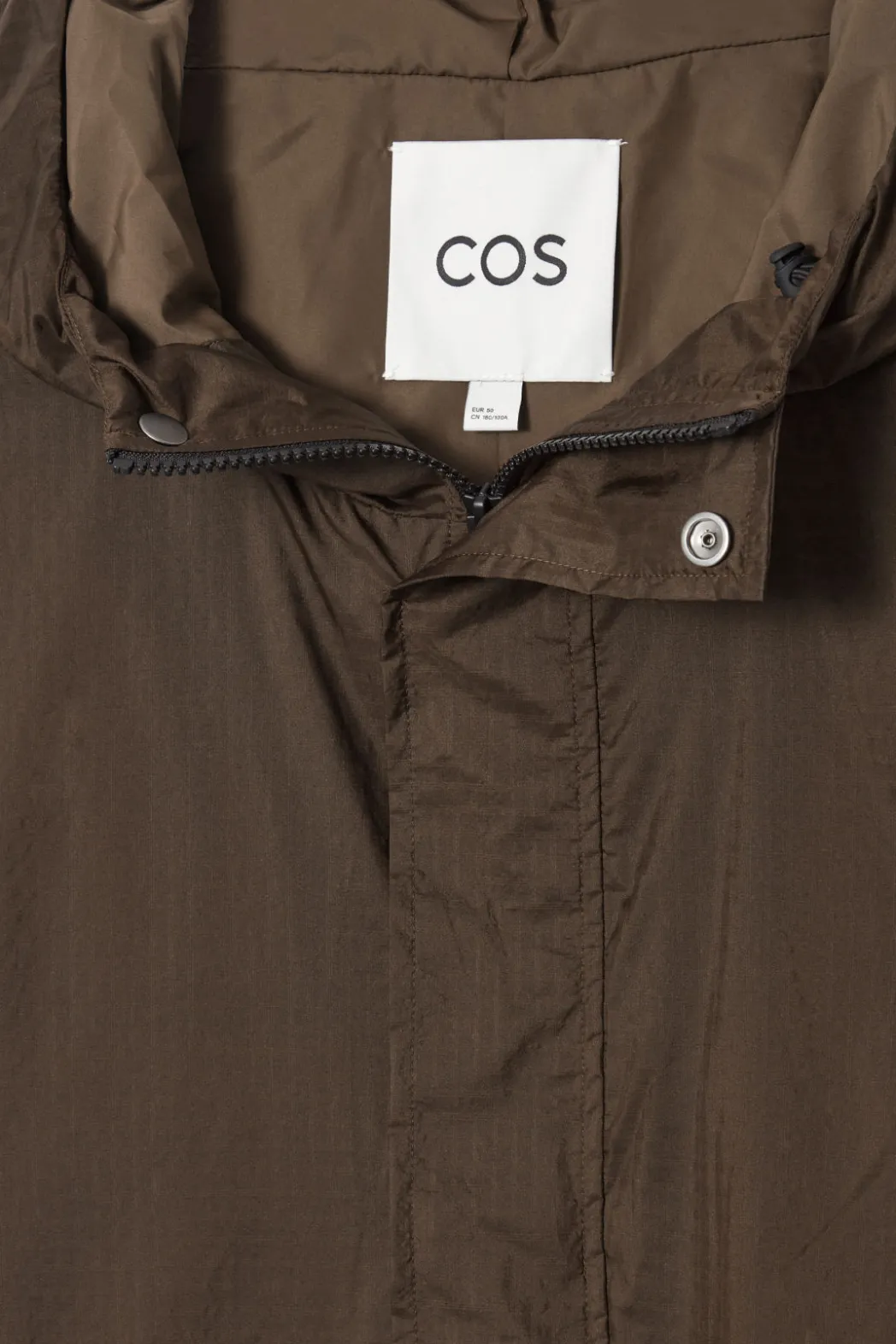 Online COS OVERSIZED PARACHUTE NYLON UTILITY JACKET BROWN