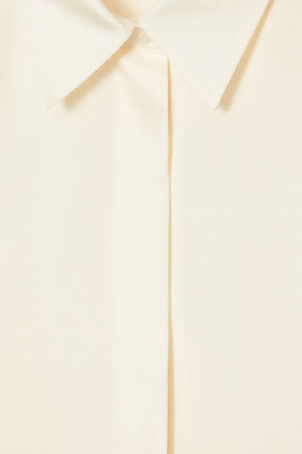 Discount COS OVERSIZED PURE SILK SHIRT OFF-WHITE