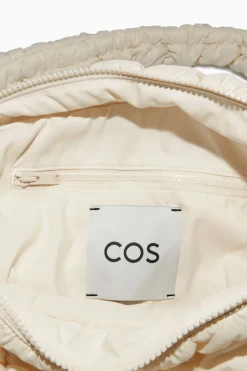 New COS OVERSIZED QUILTED CROSSBODY BEIGE