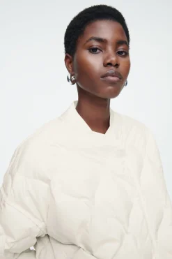 Clearance COS OVERSIZED QUILTED JACKET OFF-WHITE