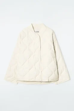 Clearance COS OVERSIZED QUILTED JACKET OFF-WHITE