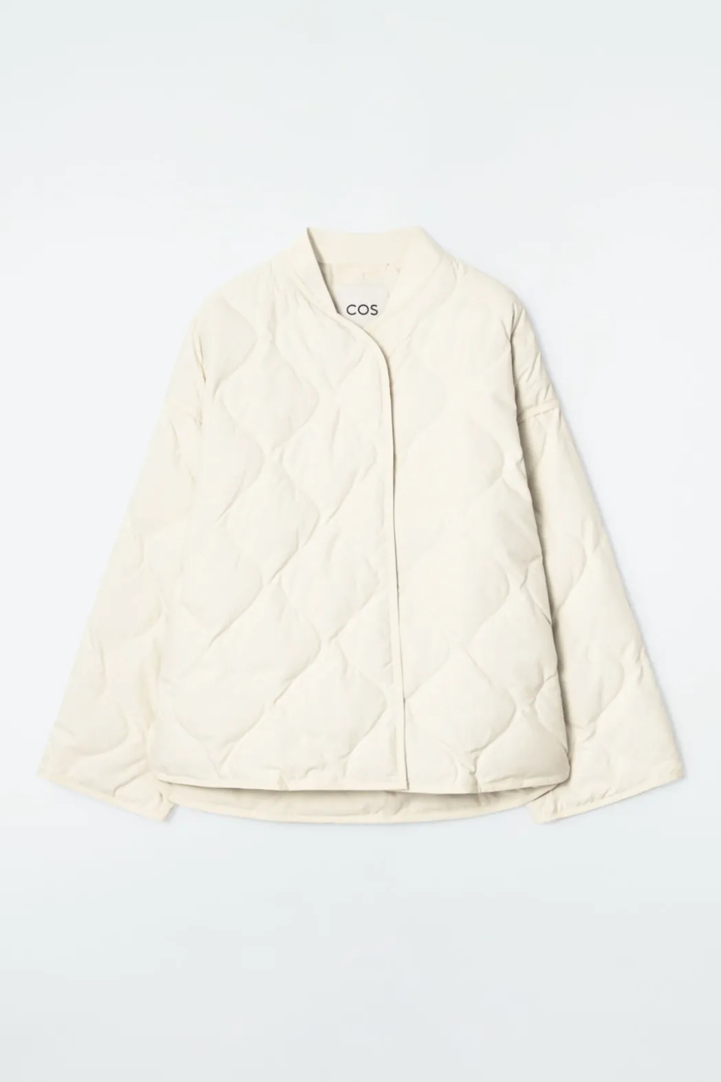 Clearance COS OVERSIZED QUILTED JACKET OFF-WHITE