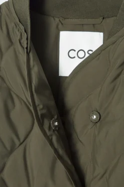 Clearance COS OVERSIZED QUILTED JACKET DARK KHAKI