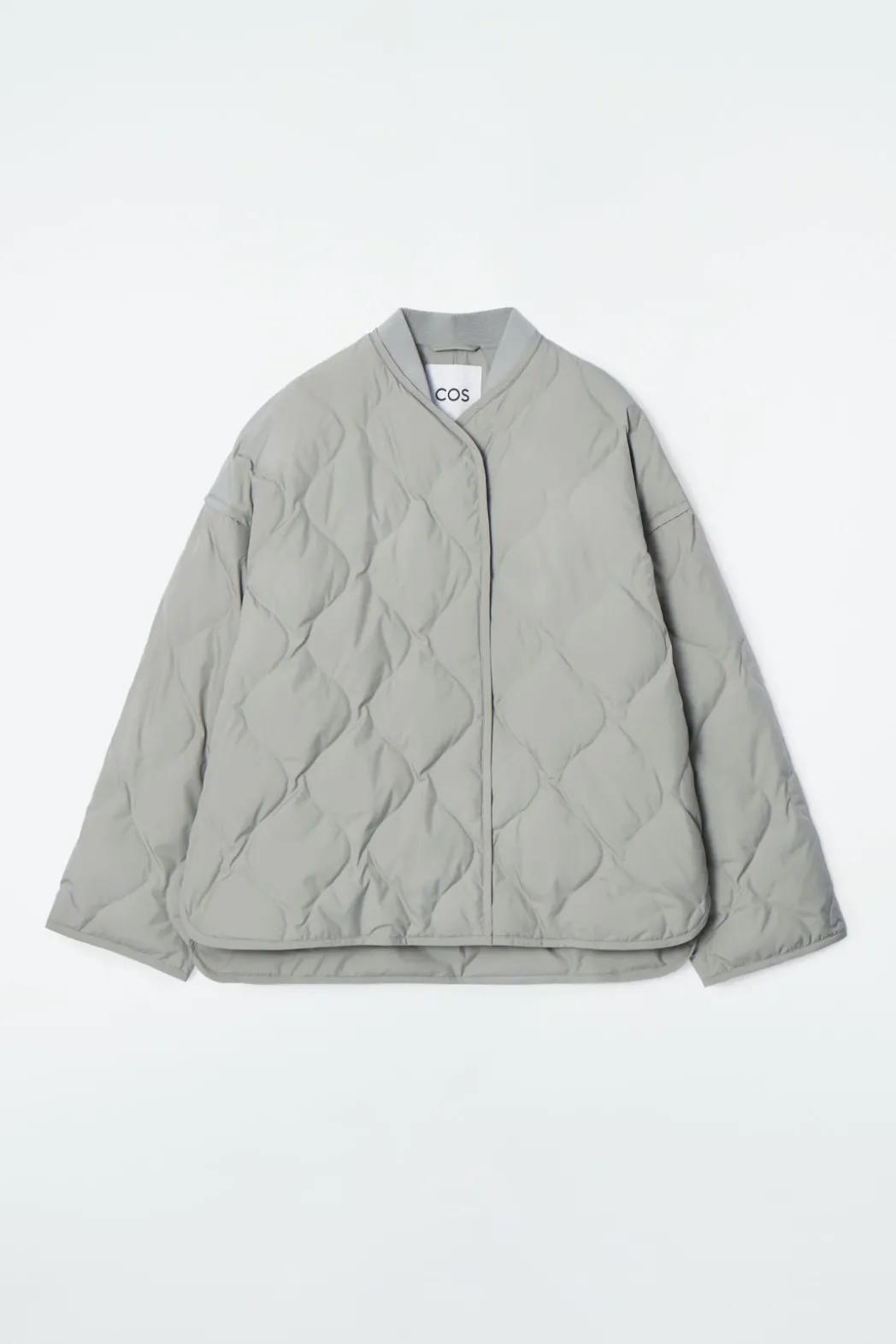 Clearance COS OVERSIZED QUILTED JACKET SAGE GREEN