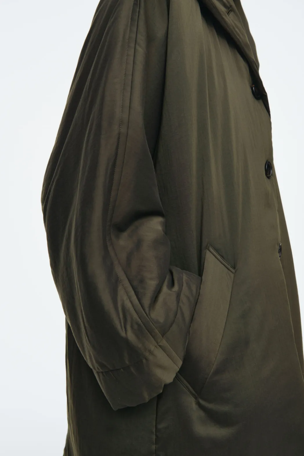 Best COS OVERSIZED SHAWL-COLLAR PADDED COAT KHAKI