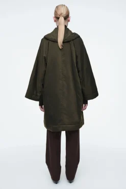 Best COS OVERSIZED SHAWL-COLLAR PADDED COAT KHAKI