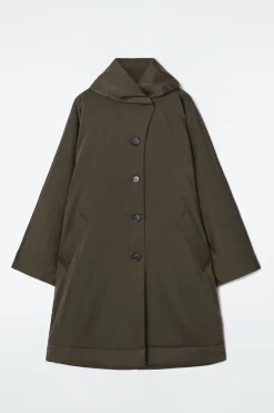 Best COS OVERSIZED SHAWL-COLLAR PADDED COAT KHAKI