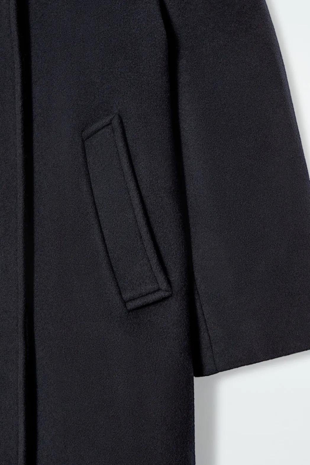 Sale COS OVERSIZED SINGLE-BREASTED WOOL COAT NAVY
