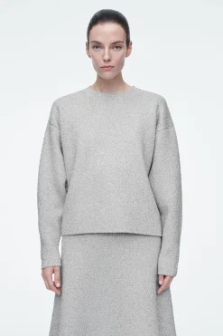 Hot COS OVERSIZED SPARKLY MERINO WOOL SWEATER SILVER