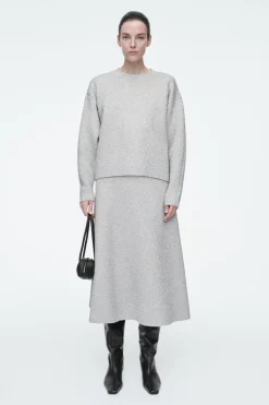 Hot COS OVERSIZED SPARKLY MERINO WOOL SWEATER SILVER