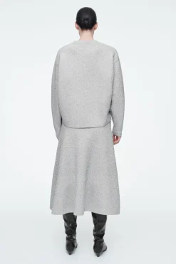 Hot COS OVERSIZED SPARKLY MERINO WOOL SWEATER SILVER