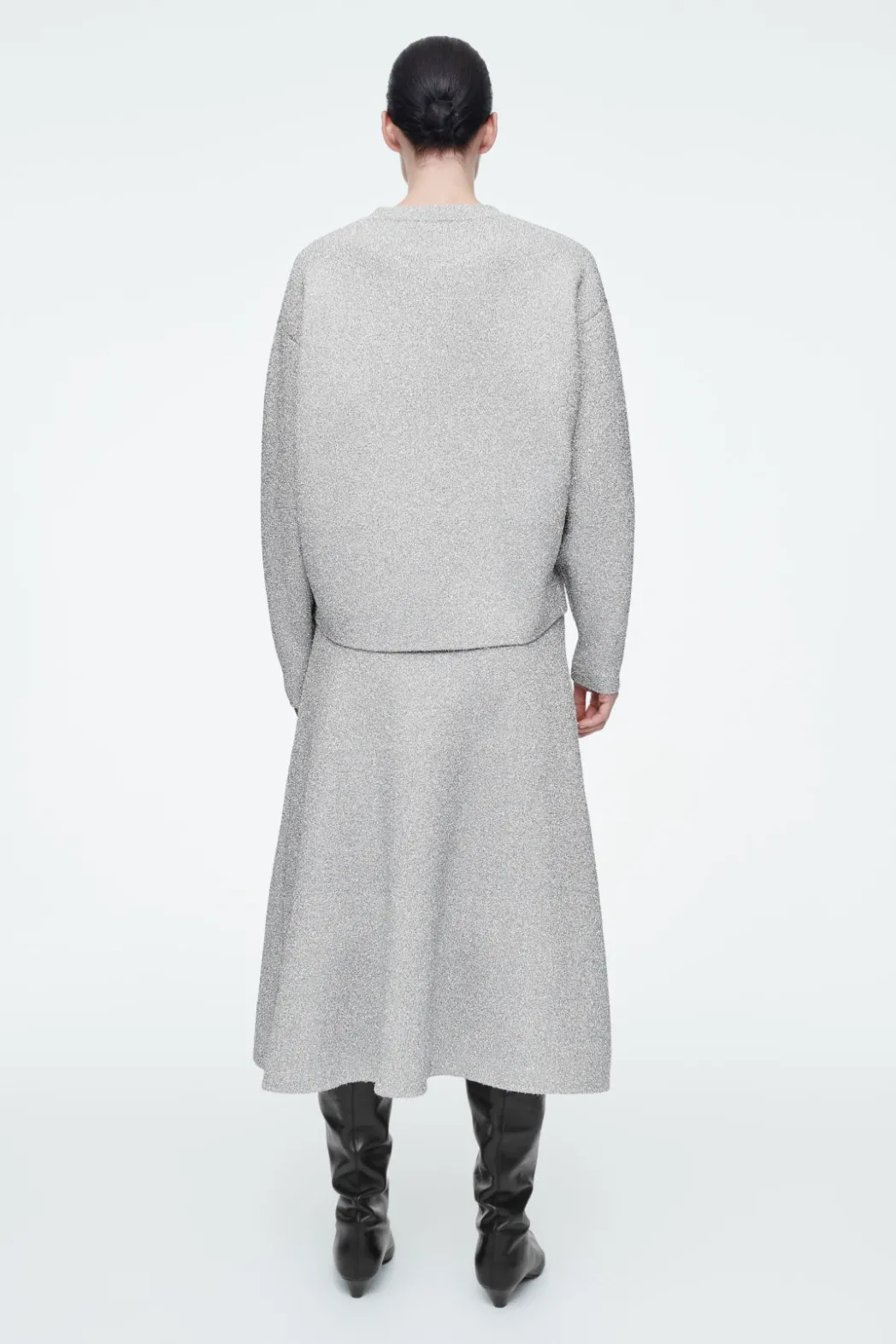 Hot COS OVERSIZED SPARKLY MERINO WOOL SWEATER SILVER