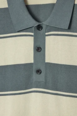 Clearance COS OVERSIZED STRIPED POLO SHIRT TURQUOISE / STRIPED